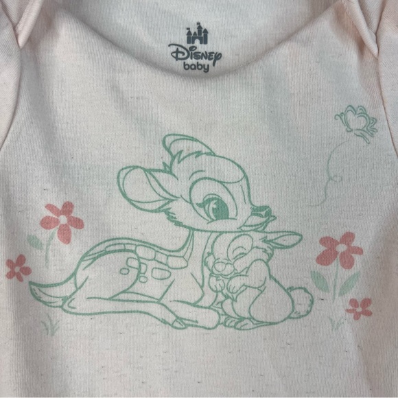 Disney baby Bambi deer onesie bodysuit style jumper Light Pink Baby Bodysuit - Picture 3 of 9